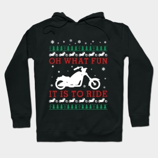 Oh What Fun It Is To Ride Motorcycle Christmas Hoodie